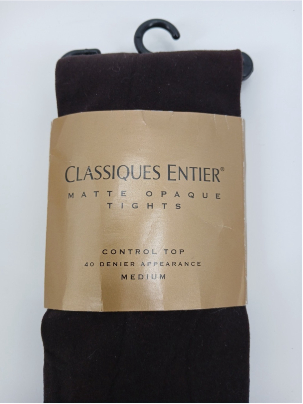 New Classiques Entier Brown Matte Opaque Tights Size Medium - Picture 2 of 3
